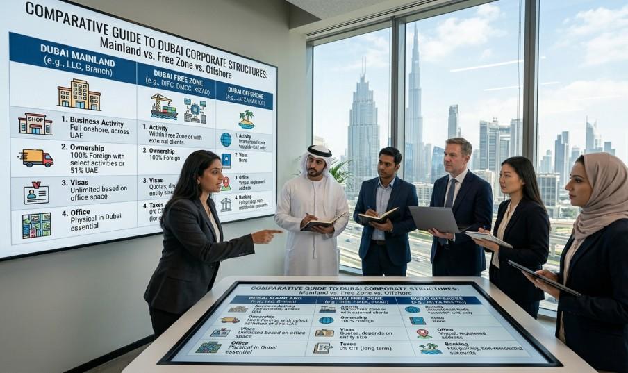 Dubai Mainland vs Free Zone vs Offshore: A Clear Comparison