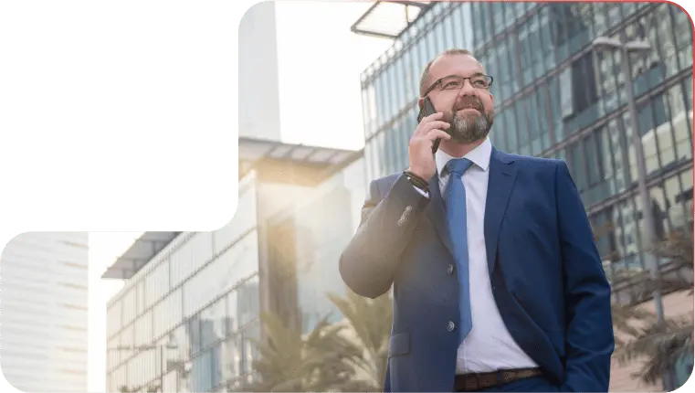 Man talking to business consultant