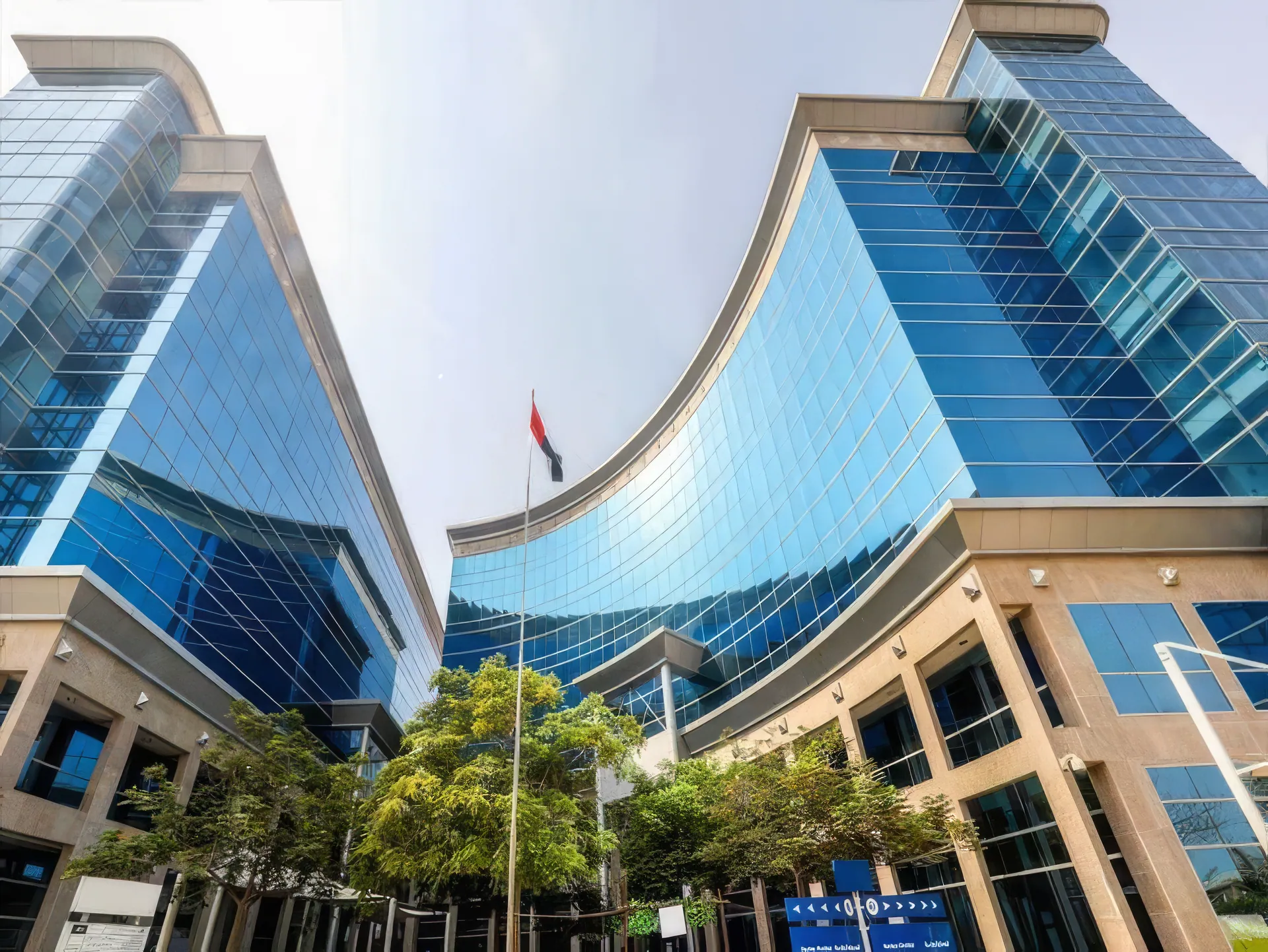 Modern office towers in Ajman