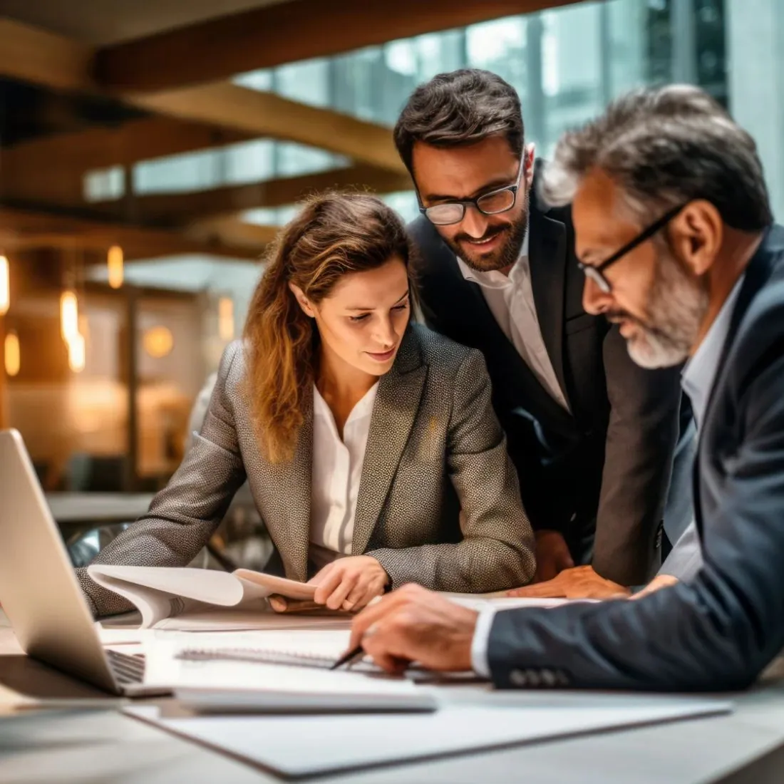 Professionals collaborating in a DMCC office